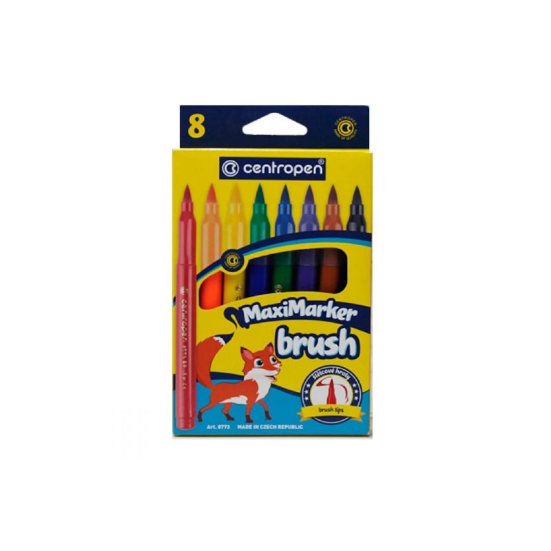 Набір фломастерів "Brush Maxi" Centropen 8773, 8 кольорів
