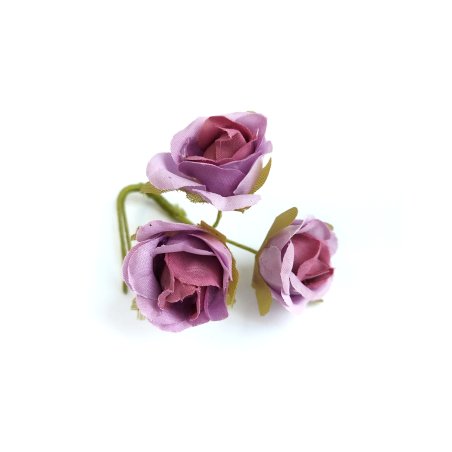 Букетик трояндочок 3,8 см, колір бузковий (3 штуки)
