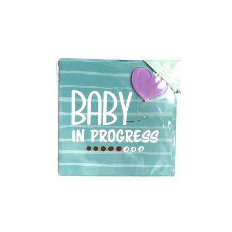 Листівка "Baby in progress" 15х15 см + конверт