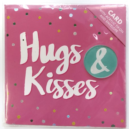 Открытка "Hugs & Kisses" 15х15см + конверт 