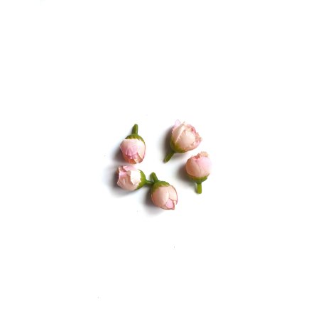 Бутони троянд, колір персиковий 1,6 см, 5шт