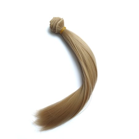 Искусственные "Прямые" волосы (для кукол) на трессе 25 см, цвет светло-русый бежевый (6/14)
