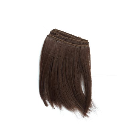 Искусственные волосы (для кукол) на трессе "Каре" 10 см, цвет шоколадный (3/28)
