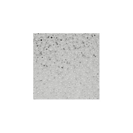 Бисер чешский PRECIOSA №539-10/0-46205- перламутровый, белый полупрозрачный, 10 г(+/- 10%) 