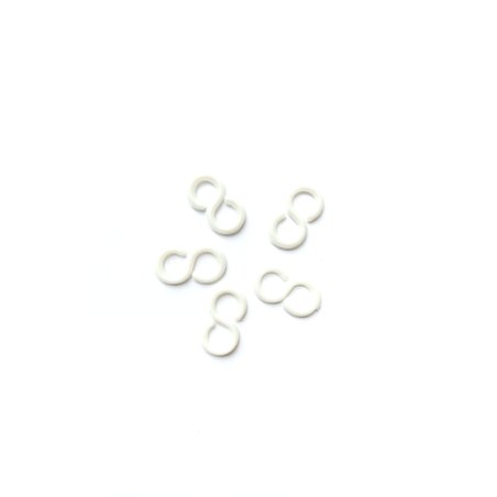 Крючок соеденительный,цвет белый 2,5см, (5 шт).