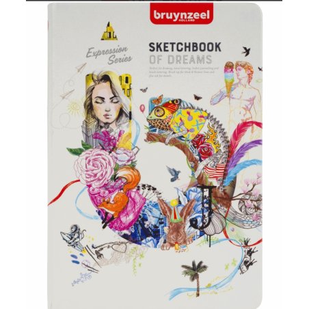 Блокнот Sketch/Notebook, 140 г/м2, 14,8х21 см, 80 л, белый, Bruynzeel