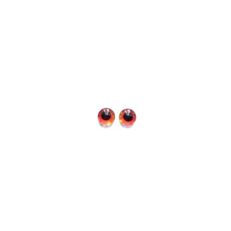 Глаза стеклянные для кукол №77312 (пара), 6 мм, цвет оранжевый