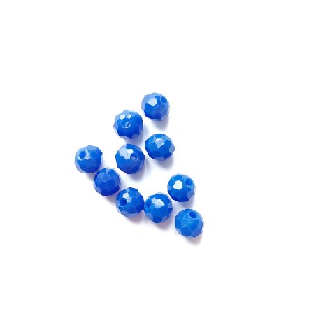 Бусины чешский хрусталь 6 мм, цвет синий, не прозрачный №12, 10 шт