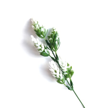 Искусственная зелень "Пик хмеля" цвет белый, 21 см