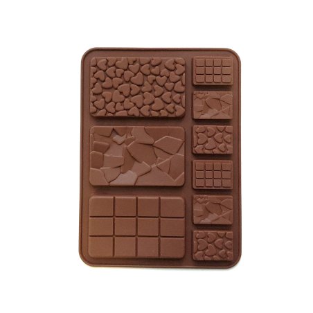Силіконова форма "Плитки шоколаду №4" 3шт+6 міні