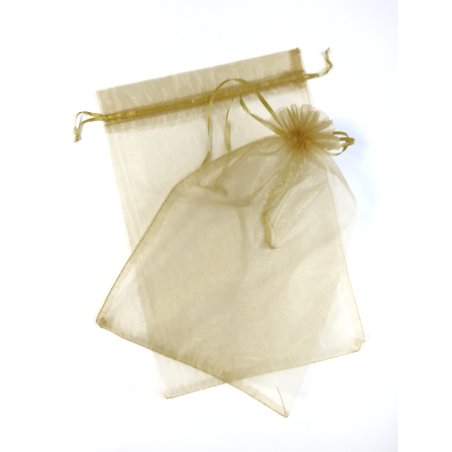 Подарочный мешочек из органзы 20х30 см., цвет- золотистый (1шт)