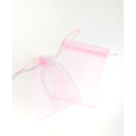 Подарунковий мішечок з органзи 13х18 см, колір-світло-рожевий (1шт)