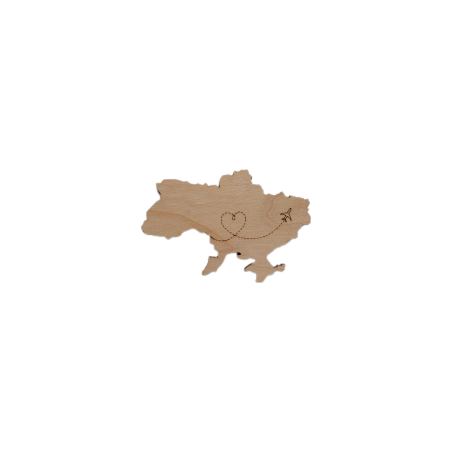 Заготівля з фанери "мапа України" 10х6,7 см