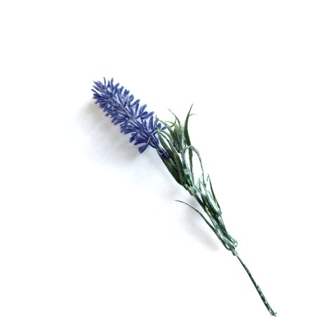 Искусственная зелень в флоке "Соцветие Гиацинта", цвет сиреневый, 19см
