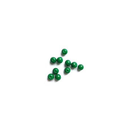 Бусины стеклянные зеленые, 4 мм, №11, 10 шт