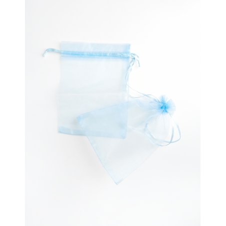 Подарунковий мішечок з органзи 10х15 см, колір - ніжно-блакитний (1шт)