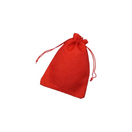Подарунковий мішечок з мішковини 10х14 см, колір-червоний (1шт)