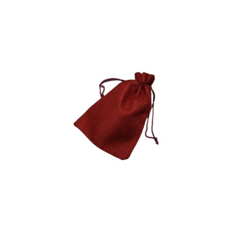 Подарочный мешочек из мешковины 17х23 см, цвет- бордовий (1шт)