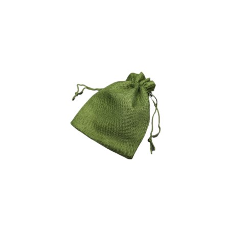 Подарунковий мішечок з мішковини 15х20 см, колір-зелений (1шт)