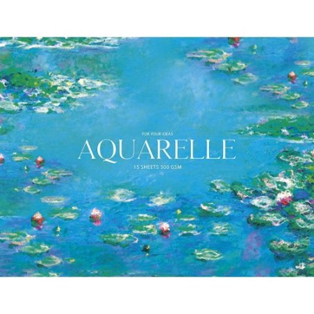 Блок на склейці для акварелі "Aquarelle",17,8х24см , 300г/м2, 15л., MUSE