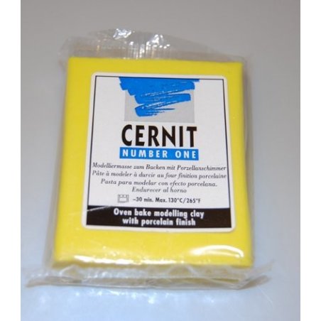 Полімерна глина CERNIT NUMBER ONE, №716 - лимонний, 56 г