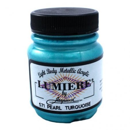 Акрилова фарба JACQUARD LUMIERE - 571 PEARL TURQUOISE (Бірюзовий перли)