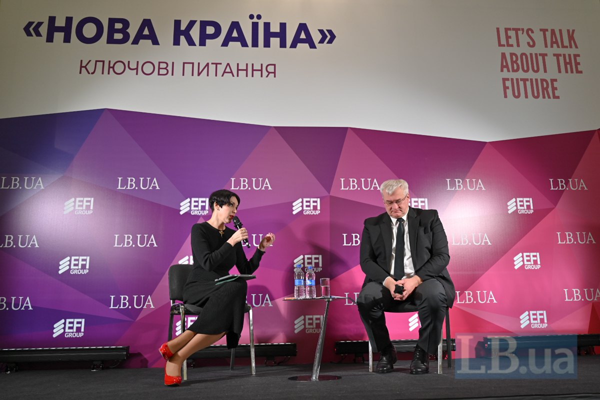 міністр закордонних справ України Андрій Сибіга і шеф-редакторка <i>LB.ua</i> Cоня Кошкіна