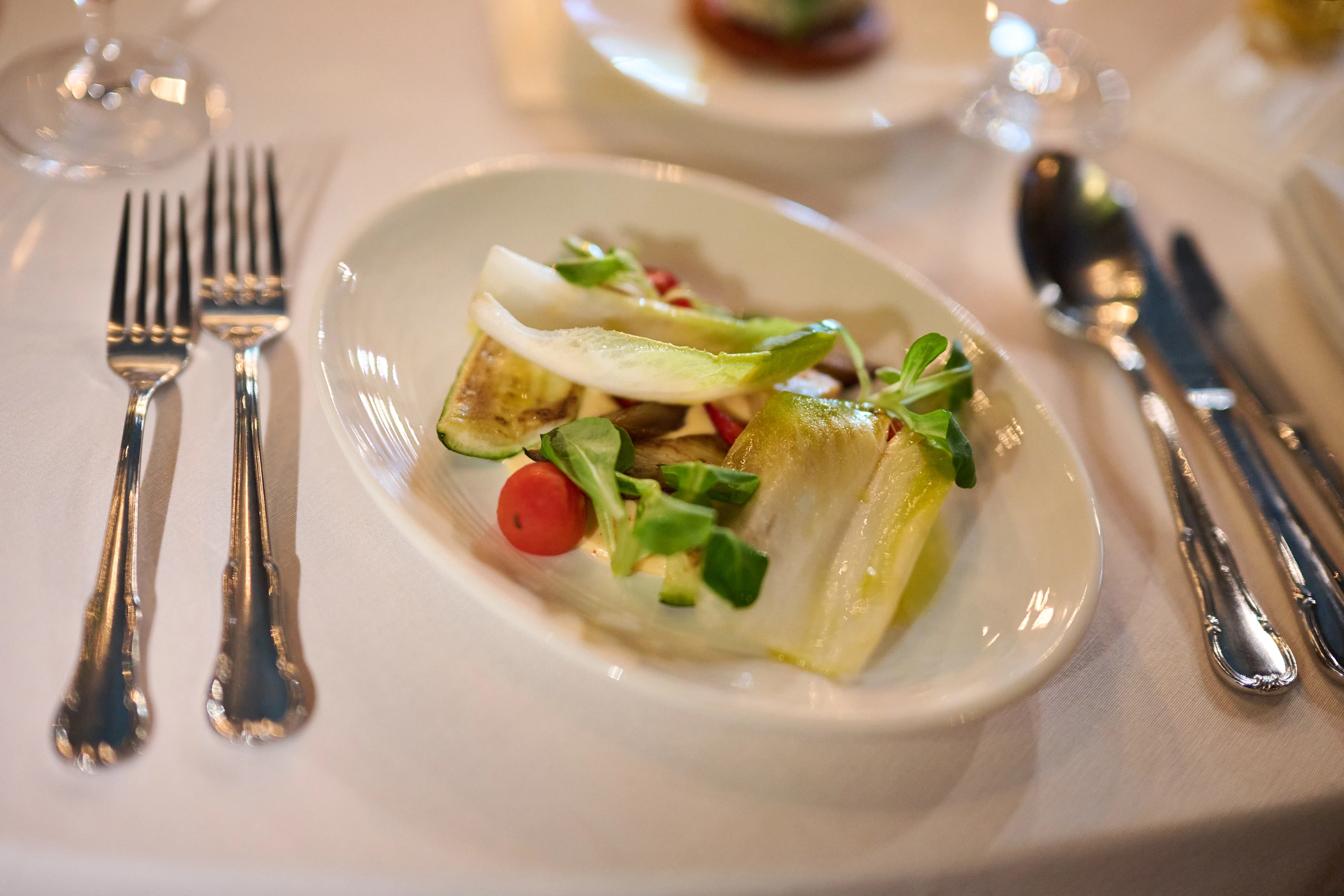 Тарама із салатом із печених овочів