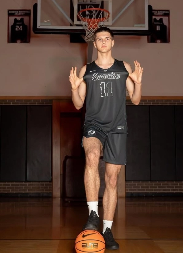 Basketball player in Sunrise Christian Academy