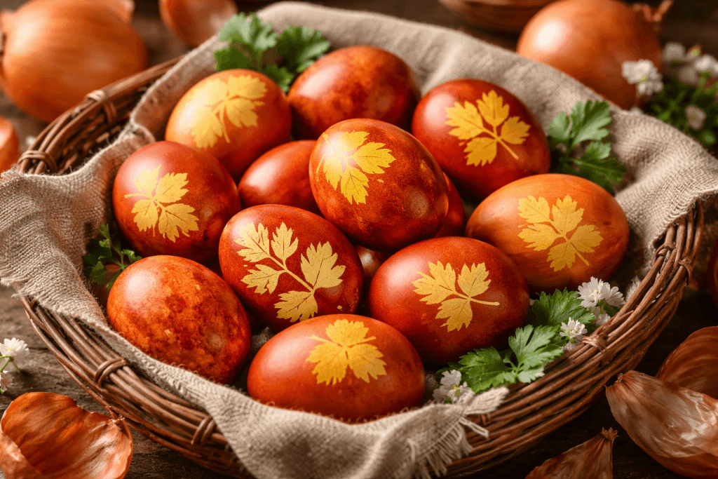 Фарбування крашанок у цибулевому лушпинні