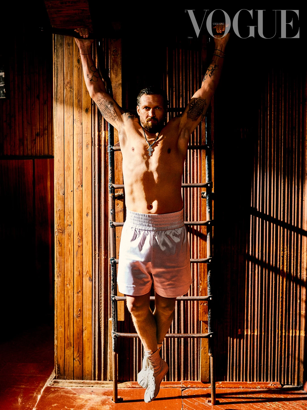 Boxing shorts and sneakers, Oleksandr Usyk’s own