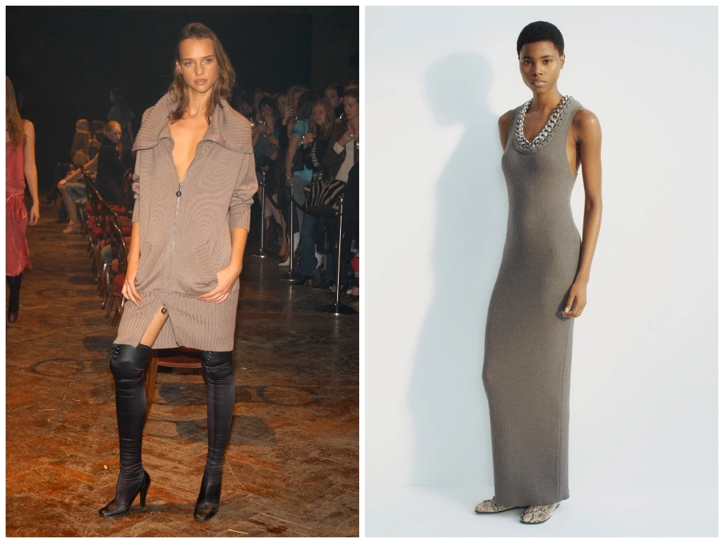Модель у трикотажній сукні з колекції Stella McCartney H&M, 2005 рік. Трикотажна сукня з колекції Stella McCartney H&M, 2026 рік