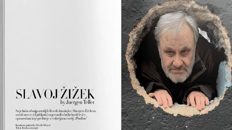 Словенського філософа Славоя Жижека показали на обкладинці Vogue Adria