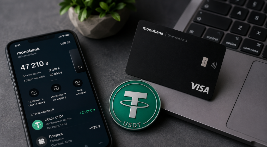 Как обменять USDT на карту Visa в Украине без задержек