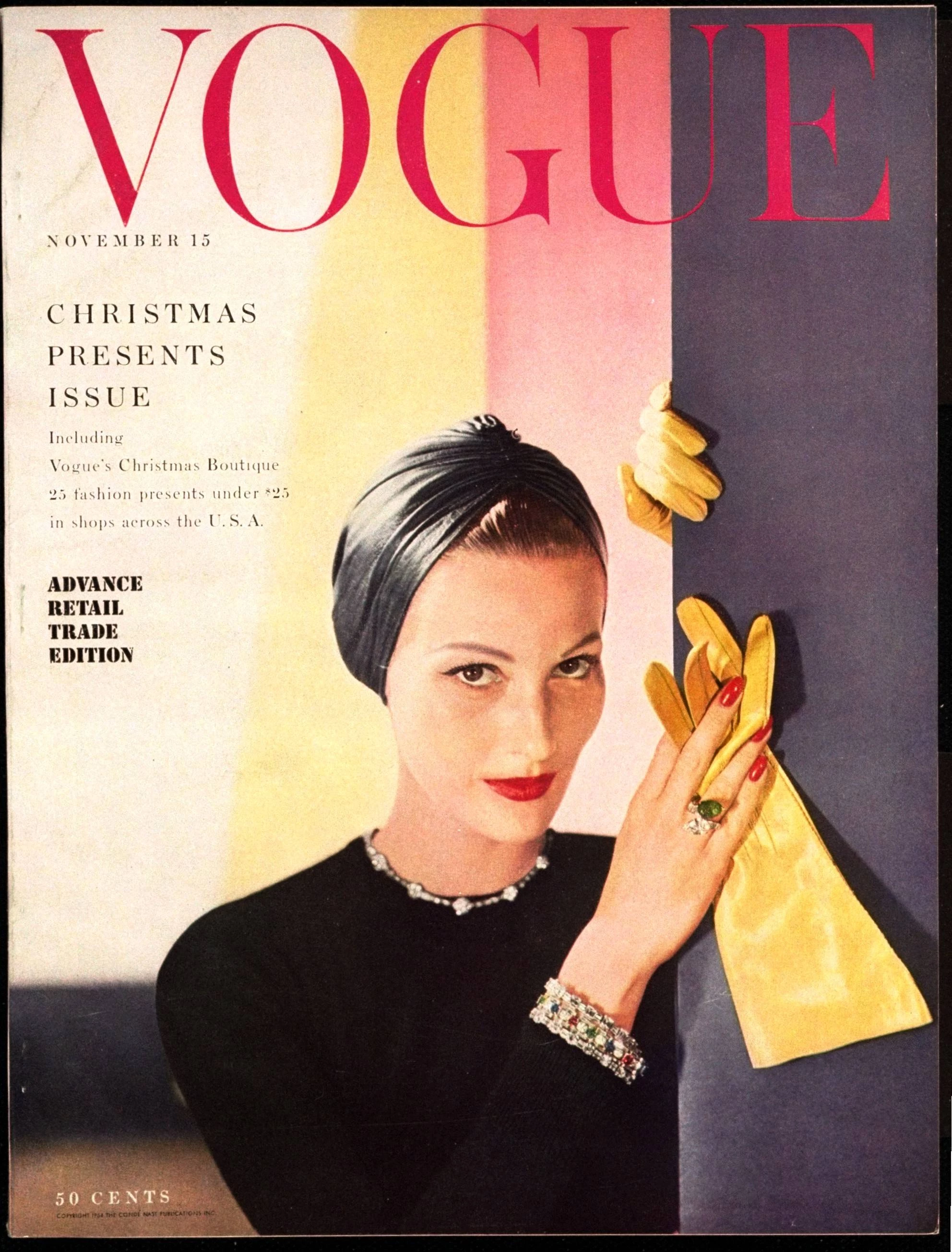 Мери Джейн Рассел на обкладинці Vogue, листопад 1954. Фото: Horst P. Horst/Conde Nast via Getty Images