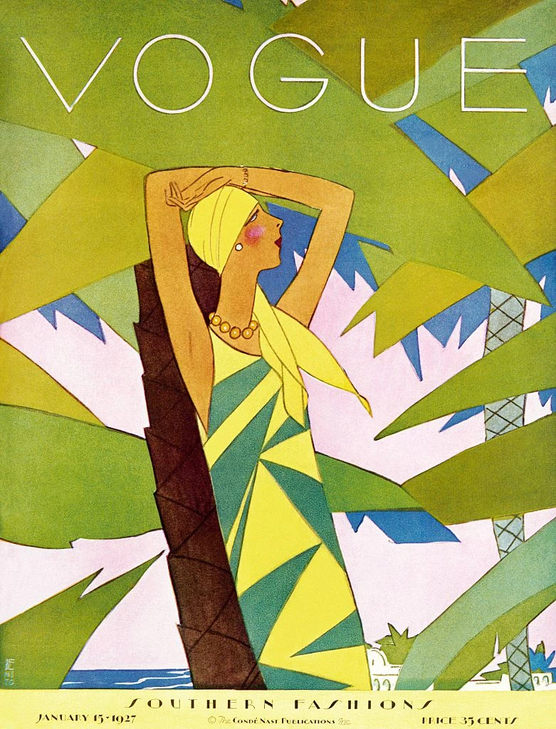 Обкладинка Vogue, січень 1927. Ілюстрація: Eduardo Garcia Benito/Conde Nast via Getty Images