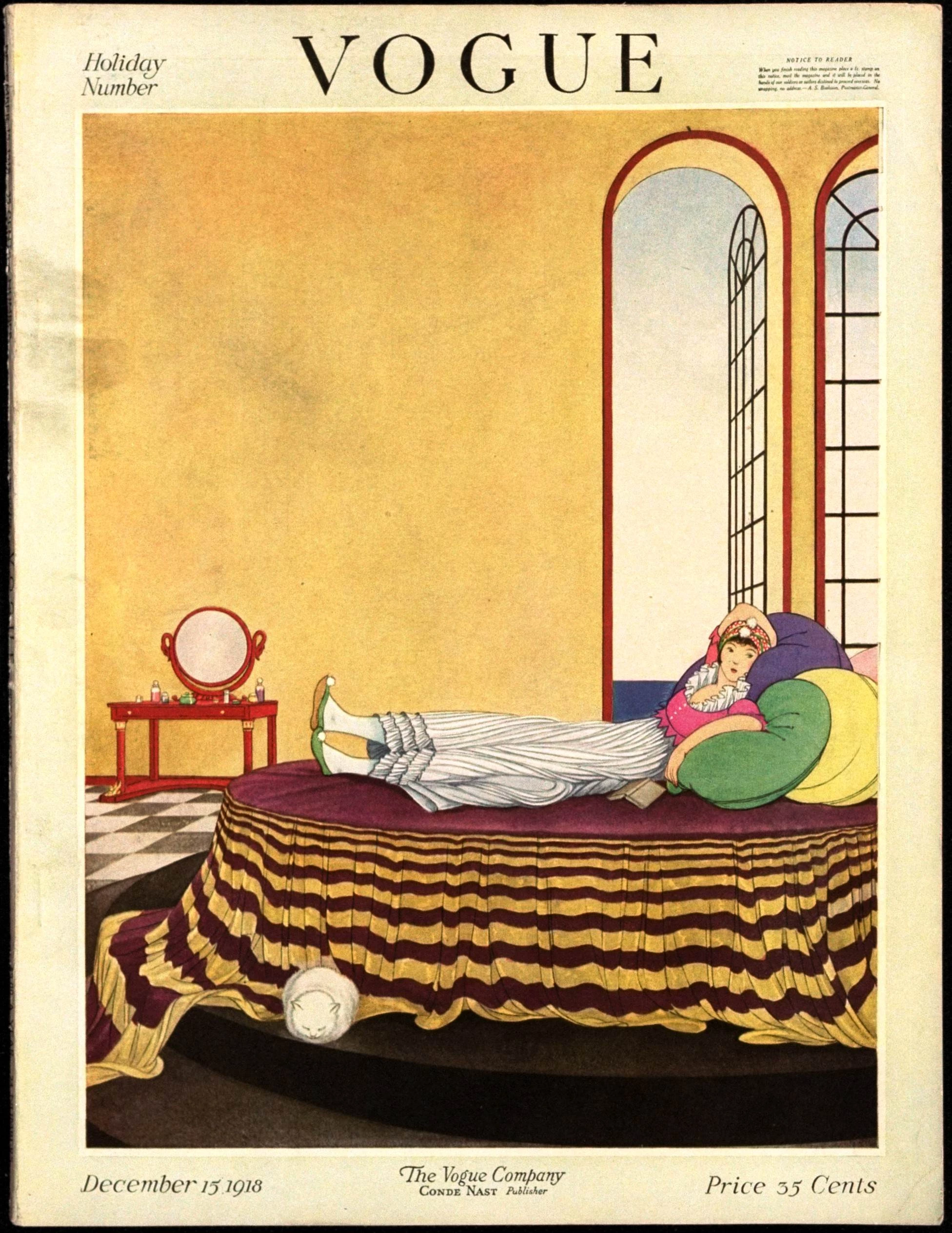 Обкладинка Vogue, грудень 1918. Ілюстрація: George Wolfe Plank/Conde Nast via Getty Images