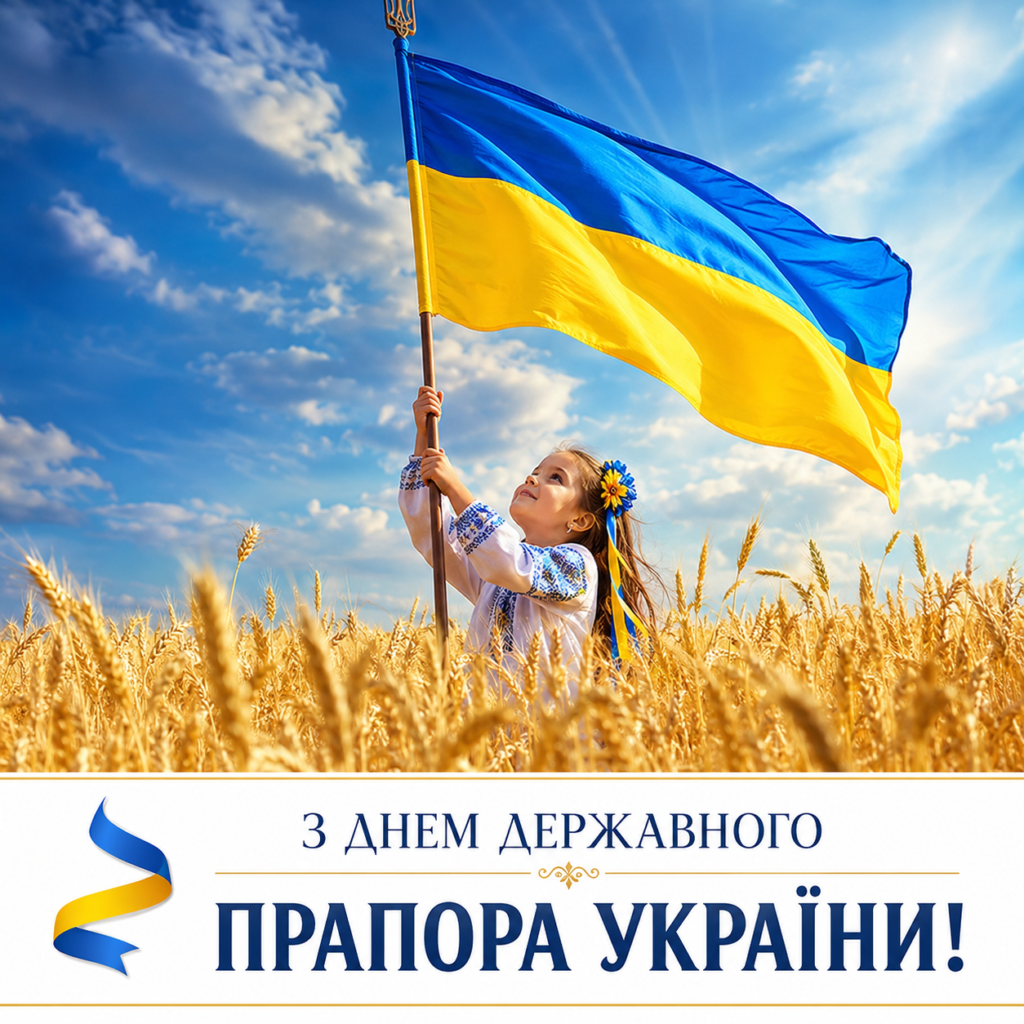 Красиві привітання з Днем Державного Прапора України