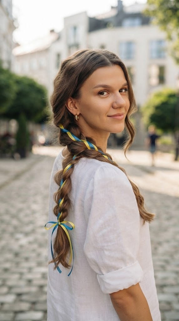 Швидка коса зі стрічкою