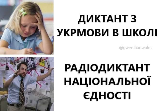 екран телефона з мемами, блокнот і знаки пунктуації