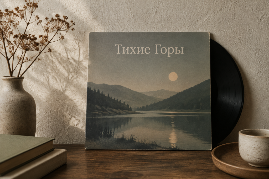Вінілове платівка та обкладинка з кириличним заголовком